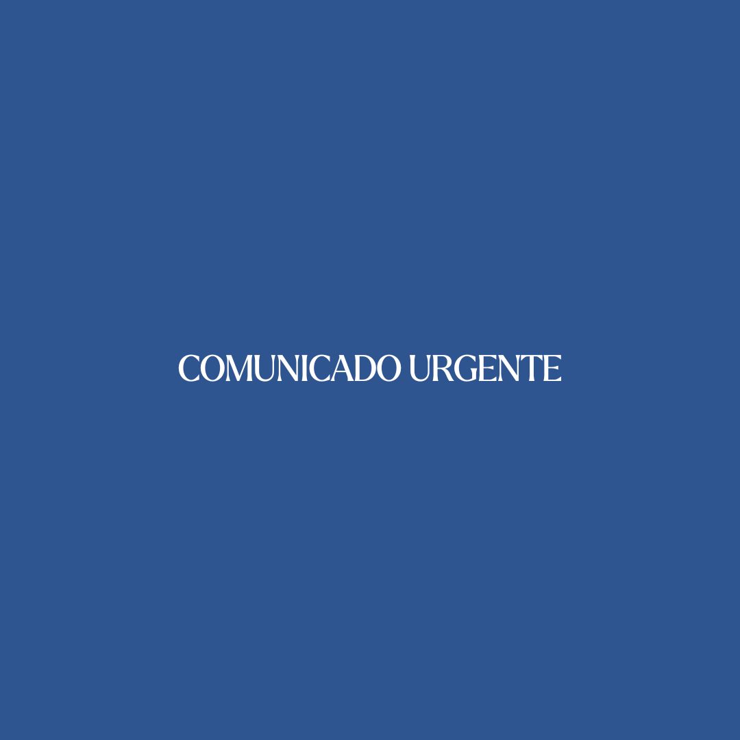 Comunicado urgente
