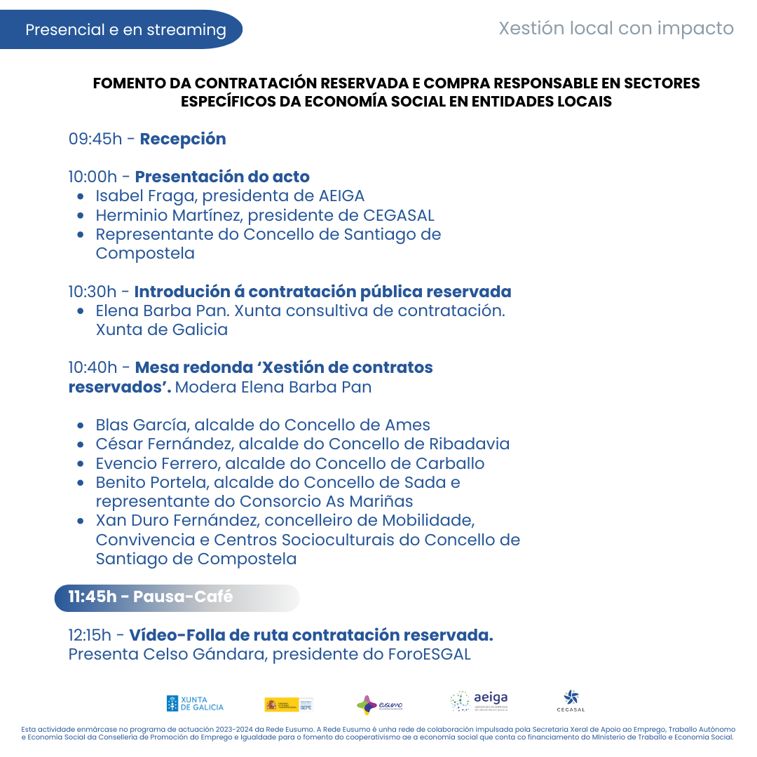 Cartel contratación reservada entidades locais